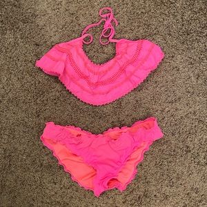 Victoria’s Secret hot pink medium swimsuit